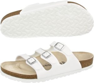 Women's Florida Birko-Flor Sandal <div class="a-expander-content a-expander-partial-collapse-content" style="padding-bottom: 20px;" data-expanded="false"> <h3 class="product-facts-title">Product details</h3> <div class="a-fixed-left-grid product-facts-detail"> <div class="a-fixed-left-grid-inner" style="padding-left: 140px;"> <div class="a-fixed-left-grid-col a-col-left" style="width: 140px; margin-left: -140px; float: left;"><span style="font-weight: 600;"> <span class="a-color-base">Fabric type</span> </span></div> <div class="a-fixed-left-grid-col a-col-right" style="padding-left: 6%; float: left;"><span style="font-weight: 400;"> <span class="a-color-base">100% Leather</span> </span></div> </div> </div> <div class="a-fixed-left-grid product-facts-detail"> <div class="a-fixed-left-grid-inner" style="padding-left: 140px;"> <div class="a-fixed-left-grid-col a-col-left" style="width: 140px; margin-left: -140px; float: left;"><span style="font-weight: 600;"> <span class="a-color-base">Care instructions</span> </span></div> <div class="a-fixed-left-grid-col a-col-right" style="padding-left: 6%; float: left;"><span style="font-weight: 400;"> <span class="a-color-base">Hand Wash Only</span> </span></div> </div> </div> <div class="a-fixed-left-grid product-facts-detail"> <div class="a-fixed-left-grid-inner" style="padding-left: 140px;"> <div class="a-fixed-left-grid-col a-col-left" style="width: 140px; margin-left: -140px; float: left;"><span style="font-weight: 600;"> <span class="a-color-base">Origin</span> </span></div> <div class="a-fixed-left-grid-col a-col-right" style="padding-left: 6%; float: left;"><span style="font-weight: 400;"> <span class="a-color-base">Imported</span> </span></div> </div> </div> <div class="a-fixed-left-grid product-facts-detail"> <div class="a-fixed-left-grid-inner" style="padding-left: 140px;"> <div class="a-fixed-left-grid-col a-col-left" style="width: 140px; margin-left: -140px; float: left;"><span style="font-weight: 600;"> <span class="a-color-base">Sole material</span> </span></div> <div class="a-fixed-left-grid-col a-col-right" style="padding-left: 6%; float: left;"><span style="font-weight: 400;"> <span class="a-color-base">Manmade</span> </span></div> </div> </div> <hr class="a-spacing-base a-spacing-top-base a-divider-normal" aria-hidden="true" /> <h3 class="product-facts-title">About this item</h3> <ul class="a-unordered-list a-vertical a-spacing-small"> <li><span class="a-list-item a-size-base a-color-base">At Birkenstock, tradition and heritage are important hallmarks of a brand that dates back not years or even decades, but centuries. Birkenstock is deeply rooted in the fine art of crafting premium quality shoes that are good for you. Since 1774, Birkenstock has passed this commitment down from one generation to the next. The result is the absolute best in quality, comfort and support.</span></li> </ul> <ul class="a-unordered-list a-vertical a-spacing-small"> <li><span class="a-list-item a-size-base a-color-base">Arch support</span></li> </ul> <ul class="a-unordered-list a-vertical a-spacing-small"> <li><span class="a-list-item a-size-base a-color-base">Classic comfort</span></li> </ul> <ul class="a-unordered-list a-vertical a-spacing-small"> <li><span class="a-list-item a-size-base a-color-base">Iconic styling</span></li> </ul> </div>