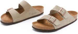 Men's Amalfi Leather Soft Footbed Arizona Sandals <div data-expanded="false" class="a-expander-content a-expander-partial-collapse-content"> <h3 class="product-facts-title"> Product details </h3> <div class="a-fixed-left-grid product-facts-detail"><div class="a-fixed-left-grid-inner" style="padding-left:140px"> <div class="a-fixed-left-grid-col a-col-left" style="width:140px;margin-left:-140px;float:left"> <span style="font-weight: 600"> <span class="a-color-base">Origin</span> </span> </div> <div class="a-fixed-left-grid-col a-col-right" style="padding-left:6%;float:left"> <span style="font-weight: 400"> <span class="a-color-base">Not Imported</span> </span> </div> </div></div> <div class="a-fixed-left-grid product-facts-detail"><div class="a-fixed-left-grid-inner" style="padding-left:140px"> <div class="a-fixed-left-grid-col a-col-left" style="width:140px;margin-left:-140px;float:left"> <span style="font-weight: 600"> <span class="a-color-base">Sole material</span> </span> </div> <div class="a-fixed-left-grid-col a-col-right" style="padding-left:6%;float:left"> <span style="font-weight: 400"> <span class="a-color-base">Foam, Cork, Suede, Rubber</span> </span> </div> </div></div> <div class="a-fixed-left-grid product-facts-detail"><div class="a-fixed-left-grid-inner" style="padding-left:140px"> <div class="a-fixed-left-grid-col a-col-left" style="width:140px;margin-left:-140px;float:left"> <span style="font-weight: 600"> <span class="a-color-base">Outer material</span> </span> </div> <div class="a-fixed-left-grid-col a-col-right" style="padding-left:6%;float:left"> <span style="font-weight: 400"> <span class="a-color-base">Suede</span> </span> </div> </div></div> <div class="a-fixed-left-grid product-facts-detail"><div class="a-fixed-left-grid-inner" style="padding-left:140px"> <div class="a-fixed-left-grid-col a-col-left" style="width:140px;margin-left:-140px;float:left"> <span style="font-weight: 600"> <span class="a-color-base">Closure type</span> </span> </div> <div class="a-fixed-left-grid-col a-col-right" style="padding-left:6%;float:left"> <span style="font-weight: 400"> <span class="a-color-base">Buckle</span> </span> </div> </div></div> <hr aria-hidden="true" class="a-spacing-base a-spacing-top-base a-divider-normal"> <h3 class="product-facts-title"> About this item </h3> <ul class="a-unordered-list a-vertical a-spacing-small"> <li><span class="a-list-item a-size-base a-color-base">Rubber sole</span></li> </ul> <ul class="a-unordered-list a-vertical a-spacing-small"> <li><span class="a-list-item a-size-base a-color-base">roomy toe box; lined with sued</span></li> </ul> <ul class="a-unordered-list a-vertical a-spacing-small"> <li><span class="a-list-item a-size-base a-color-base">features pronounced arch support with an extra layer of super soft foam cushioning</span></li> </ul> <ul class="a-unordered-list a-vertical a-spacing-small"> <li><span class="a-list-item a-size-base a-color-base">Contoured cork footbed conforms to the shape of your foot</span></li> </ul> </div>