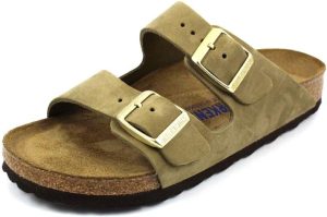 Men's Amalfi Leather Soft Footbed Arizona Sandals <div data-expanded="false" class="a-expander-content a-expander-partial-collapse-content"> <h3 class="product-facts-title"> Product details </h3> <div class="a-fixed-left-grid product-facts-detail"><div class="a-fixed-left-grid-inner" style="padding-left:140px"> <div class="a-fixed-left-grid-col a-col-left" style="width:140px;margin-left:-140px;float:left"> <span style="font-weight: 600"> <span class="a-color-base">Origin</span> </span> </div> <div class="a-fixed-left-grid-col a-col-right" style="padding-left:6%;float:left"> <span style="font-weight: 400"> <span class="a-color-base">Not Imported</span> </span> </div> </div></div> <div class="a-fixed-left-grid product-facts-detail"><div class="a-fixed-left-grid-inner" style="padding-left:140px"> <div class="a-fixed-left-grid-col a-col-left" style="width:140px;margin-left:-140px;float:left"> <span style="font-weight: 600"> <span class="a-color-base">Sole material</span> </span> </div> <div class="a-fixed-left-grid-col a-col-right" style="padding-left:6%;float:left"> <span style="font-weight: 400"> <span class="a-color-base">Foam, Cork, Suede, Rubber</span> </span> </div> </div></div> <div class="a-fixed-left-grid product-facts-detail"><div class="a-fixed-left-grid-inner" style="padding-left:140px"> <div class="a-fixed-left-grid-col a-col-left" style="width:140px;margin-left:-140px;float:left"> <span style="font-weight: 600"> <span class="a-color-base">Outer material</span> </span> </div> <div class="a-fixed-left-grid-col a-col-right" style="padding-left:6%;float:left"> <span style="font-weight: 400"> <span class="a-color-base">Suede</span> </span> </div> </div></div> <div class="a-fixed-left-grid product-facts-detail"><div class="a-fixed-left-grid-inner" style="padding-left:140px"> <div class="a-fixed-left-grid-col a-col-left" style="width:140px;margin-left:-140px;float:left"> <span style="font-weight: 600"> <span class="a-color-base">Closure type</span> </span> </div> <div class="a-fixed-left-grid-col a-col-right" style="padding-left:6%;float:left"> <span style="font-weight: 400"> <span class="a-color-base">Buckle</span> </span> </div> </div></div> <hr aria-hidden="true" class="a-spacing-base a-spacing-top-base a-divider-normal"> <h3 class="product-facts-title"> About this item </h3> <ul class="a-unordered-list a-vertical a-spacing-small"> <li><span class="a-list-item a-size-base a-color-base">Rubber sole</span></li> </ul> <ul class="a-unordered-list a-vertical a-spacing-small"> <li><span class="a-list-item a-size-base a-color-base">roomy toe box; lined with sued</span></li> </ul> <ul class="a-unordered-list a-vertical a-spacing-small"> <li><span class="a-list-item a-size-base a-color-base">features pronounced arch support with an extra layer of super soft foam cushioning</span></li> </ul> <ul class="a-unordered-list a-vertical a-spacing-small"> <li><span class="a-list-item a-size-base a-color-base">Contoured cork footbed conforms to the shape of your foot</span></li> </ul> </div>