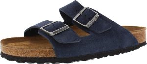 Men's Amalfi Leather Soft Footbed Arizona Sandals <div data-expanded="false" class="a-expander-content a-expander-partial-collapse-content"> <h3 class="product-facts-title"> Product details </h3> <div class="a-fixed-left-grid product-facts-detail"><div class="a-fixed-left-grid-inner" style="padding-left:140px"> <div class="a-fixed-left-grid-col a-col-left" style="width:140px;margin-left:-140px;float:left"> <span style="font-weight: 600"> <span class="a-color-base">Origin</span> </span> </div> <div class="a-fixed-left-grid-col a-col-right" style="padding-left:6%;float:left"> <span style="font-weight: 400"> <span class="a-color-base">Not Imported</span> </span> </div> </div></div> <div class="a-fixed-left-grid product-facts-detail"><div class="a-fixed-left-grid-inner" style="padding-left:140px"> <div class="a-fixed-left-grid-col a-col-left" style="width:140px;margin-left:-140px;float:left"> <span style="font-weight: 600"> <span class="a-color-base">Sole material</span> </span> </div> <div class="a-fixed-left-grid-col a-col-right" style="padding-left:6%;float:left"> <span style="font-weight: 400"> <span class="a-color-base">Foam, Cork, Suede, Rubber</span> </span> </div> </div></div> <div class="a-fixed-left-grid product-facts-detail"><div class="a-fixed-left-grid-inner" style="padding-left:140px"> <div class="a-fixed-left-grid-col a-col-left" style="width:140px;margin-left:-140px;float:left"> <span style="font-weight: 600"> <span class="a-color-base">Outer material</span> </span> </div> <div class="a-fixed-left-grid-col a-col-right" style="padding-left:6%;float:left"> <span style="font-weight: 400"> <span class="a-color-base">Suede</span> </span> </div> </div></div> <div class="a-fixed-left-grid product-facts-detail"><div class="a-fixed-left-grid-inner" style="padding-left:140px"> <div class="a-fixed-left-grid-col a-col-left" style="width:140px;margin-left:-140px;float:left"> <span style="font-weight: 600"> <span class="a-color-base">Closure type</span> </span> </div> <div class="a-fixed-left-grid-col a-col-right" style="padding-left:6%;float:left"> <span style="font-weight: 400"> <span class="a-color-base">Buckle</span> </span> </div> </div></div> <hr aria-hidden="true" class="a-spacing-base a-spacing-top-base a-divider-normal"> <h3 class="product-facts-title"> About this item </h3> <ul class="a-unordered-list a-vertical a-spacing-small"> <li><span class="a-list-item a-size-base a-color-base">Rubber sole</span></li> </ul> <ul class="a-unordered-list a-vertical a-spacing-small"> <li><span class="a-list-item a-size-base a-color-base">roomy toe box; lined with sued</span></li> </ul> <ul class="a-unordered-list a-vertical a-spacing-small"> <li><span class="a-list-item a-size-base a-color-base">features pronounced arch support with an extra layer of super soft foam cushioning</span></li> </ul> <ul class="a-unordered-list a-vertical a-spacing-small"> <li><span class="a-list-item a-size-base a-color-base">Contoured cork footbed conforms to the shape of your foot</span></li> </ul> </div>