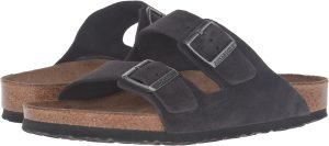 Men's Amalfi Leather Soft Footbed Arizona Sandals <div data-expanded="false" class="a-expander-content a-expander-partial-collapse-content"> <h3 class="product-facts-title"> Product details </h3> <div class="a-fixed-left-grid product-facts-detail"><div class="a-fixed-left-grid-inner" style="padding-left:140px"> <div class="a-fixed-left-grid-col a-col-left" style="width:140px;margin-left:-140px;float:left"> <span style="font-weight: 600"> <span class="a-color-base">Origin</span> </span> </div> <div class="a-fixed-left-grid-col a-col-right" style="padding-left:6%;float:left"> <span style="font-weight: 400"> <span class="a-color-base">Not Imported</span> </span> </div> </div></div> <div class="a-fixed-left-grid product-facts-detail"><div class="a-fixed-left-grid-inner" style="padding-left:140px"> <div class="a-fixed-left-grid-col a-col-left" style="width:140px;margin-left:-140px;float:left"> <span style="font-weight: 600"> <span class="a-color-base">Sole material</span> </span> </div> <div class="a-fixed-left-grid-col a-col-right" style="padding-left:6%;float:left"> <span style="font-weight: 400"> <span class="a-color-base">Foam, Cork, Suede, Rubber</span> </span> </div> </div></div> <div class="a-fixed-left-grid product-facts-detail"><div class="a-fixed-left-grid-inner" style="padding-left:140px"> <div class="a-fixed-left-grid-col a-col-left" style="width:140px;margin-left:-140px;float:left"> <span style="font-weight: 600"> <span class="a-color-base">Outer material</span> </span> </div> <div class="a-fixed-left-grid-col a-col-right" style="padding-left:6%;float:left"> <span style="font-weight: 400"> <span class="a-color-base">Suede</span> </span> </div> </div></div> <div class="a-fixed-left-grid product-facts-detail"><div class="a-fixed-left-grid-inner" style="padding-left:140px"> <div class="a-fixed-left-grid-col a-col-left" style="width:140px;margin-left:-140px;float:left"> <span style="font-weight: 600"> <span class="a-color-base">Closure type</span> </span> </div> <div class="a-fixed-left-grid-col a-col-right" style="padding-left:6%;float:left"> <span style="font-weight: 400"> <span class="a-color-base">Buckle</span> </span> </div> </div></div> <hr aria-hidden="true" class="a-spacing-base a-spacing-top-base a-divider-normal"> <h3 class="product-facts-title"> About this item </h3> <ul class="a-unordered-list a-vertical a-spacing-small"> <li><span class="a-list-item a-size-base a-color-base">Rubber sole</span></li> </ul> <ul class="a-unordered-list a-vertical a-spacing-small"> <li><span class="a-list-item a-size-base a-color-base">roomy toe box; lined with sued</span></li> </ul> <ul class="a-unordered-list a-vertical a-spacing-small"> <li><span class="a-list-item a-size-base a-color-base">features pronounced arch support with an extra layer of super soft foam cushioning</span></li> </ul> <ul class="a-unordered-list a-vertical a-spacing-small"> <li><span class="a-list-item a-size-base a-color-base">Contoured cork footbed conforms to the shape of your foot</span></li> </ul> </div>