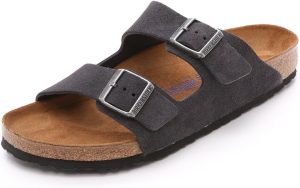 Men's Amalfi Leather Soft Footbed Arizona Sandals <div data-expanded="false" class="a-expander-content a-expander-partial-collapse-content"> <h3 class="product-facts-title"> Product details </h3> <div class="a-fixed-left-grid product-facts-detail"><div class="a-fixed-left-grid-inner" style="padding-left:140px"> <div class="a-fixed-left-grid-col a-col-left" style="width:140px;margin-left:-140px;float:left"> <span style="font-weight: 600"> <span class="a-color-base">Origin</span> </span> </div> <div class="a-fixed-left-grid-col a-col-right" style="padding-left:6%;float:left"> <span style="font-weight: 400"> <span class="a-color-base">Not Imported</span> </span> </div> </div></div> <div class="a-fixed-left-grid product-facts-detail"><div class="a-fixed-left-grid-inner" style="padding-left:140px"> <div class="a-fixed-left-grid-col a-col-left" style="width:140px;margin-left:-140px;float:left"> <span style="font-weight: 600"> <span class="a-color-base">Sole material</span> </span> </div> <div class="a-fixed-left-grid-col a-col-right" style="padding-left:6%;float:left"> <span style="font-weight: 400"> <span class="a-color-base">Foam, Cork, Suede, Rubber</span> </span> </div> </div></div> <div class="a-fixed-left-grid product-facts-detail"><div class="a-fixed-left-grid-inner" style="padding-left:140px"> <div class="a-fixed-left-grid-col a-col-left" style="width:140px;margin-left:-140px;float:left"> <span style="font-weight: 600"> <span class="a-color-base">Outer material</span> </span> </div> <div class="a-fixed-left-grid-col a-col-right" style="padding-left:6%;float:left"> <span style="font-weight: 400"> <span class="a-color-base">Suede</span> </span> </div> </div></div> <div class="a-fixed-left-grid product-facts-detail"><div class="a-fixed-left-grid-inner" style="padding-left:140px"> <div class="a-fixed-left-grid-col a-col-left" style="width:140px;margin-left:-140px;float:left"> <span style="font-weight: 600"> <span class="a-color-base">Closure type</span> </span> </div> <div class="a-fixed-left-grid-col a-col-right" style="padding-left:6%;float:left"> <span style="font-weight: 400"> <span class="a-color-base">Buckle</span> </span> </div> </div></div> <hr aria-hidden="true" class="a-spacing-base a-spacing-top-base a-divider-normal"> <h3 class="product-facts-title"> About this item </h3> <ul class="a-unordered-list a-vertical a-spacing-small"> <li><span class="a-list-item a-size-base a-color-base">Rubber sole</span></li> </ul> <ul class="a-unordered-list a-vertical a-spacing-small"> <li><span class="a-list-item a-size-base a-color-base">roomy toe box; lined with sued</span></li> </ul> <ul class="a-unordered-list a-vertical a-spacing-small"> <li><span class="a-list-item a-size-base a-color-base">features pronounced arch support with an extra layer of super soft foam cushioning</span></li> </ul> <ul class="a-unordered-list a-vertical a-spacing-small"> <li><span class="a-list-item a-size-base a-color-base">Contoured cork footbed conforms to the shape of your foot</span></li> </ul> </div>