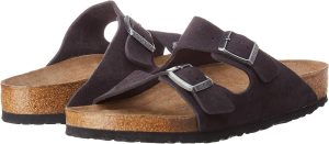 Men's Amalfi Leather Soft Footbed Arizona Sandals <div data-expanded="false" class="a-expander-content a-expander-partial-collapse-content"> <h3 class="product-facts-title"> Product details </h3> <div class="a-fixed-left-grid product-facts-detail"><div class="a-fixed-left-grid-inner" style="padding-left:140px"> <div class="a-fixed-left-grid-col a-col-left" style="width:140px;margin-left:-140px;float:left"> <span style="font-weight: 600"> <span class="a-color-base">Origin</span> </span> </div> <div class="a-fixed-left-grid-col a-col-right" style="padding-left:6%;float:left"> <span style="font-weight: 400"> <span class="a-color-base">Not Imported</span> </span> </div> </div></div> <div class="a-fixed-left-grid product-facts-detail"><div class="a-fixed-left-grid-inner" style="padding-left:140px"> <div class="a-fixed-left-grid-col a-col-left" style="width:140px;margin-left:-140px;float:left"> <span style="font-weight: 600"> <span class="a-color-base">Sole material</span> </span> </div> <div class="a-fixed-left-grid-col a-col-right" style="padding-left:6%;float:left"> <span style="font-weight: 400"> <span class="a-color-base">Foam, Cork, Suede, Rubber</span> </span> </div> </div></div> <div class="a-fixed-left-grid product-facts-detail"><div class="a-fixed-left-grid-inner" style="padding-left:140px"> <div class="a-fixed-left-grid-col a-col-left" style="width:140px;margin-left:-140px;float:left"> <span style="font-weight: 600"> <span class="a-color-base">Outer material</span> </span> </div> <div class="a-fixed-left-grid-col a-col-right" style="padding-left:6%;float:left"> <span style="font-weight: 400"> <span class="a-color-base">Suede</span> </span> </div> </div></div> <div class="a-fixed-left-grid product-facts-detail"><div class="a-fixed-left-grid-inner" style="padding-left:140px"> <div class="a-fixed-left-grid-col a-col-left" style="width:140px;margin-left:-140px;float:left"> <span style="font-weight: 600"> <span class="a-color-base">Closure type</span> </span> </div> <div class="a-fixed-left-grid-col a-col-right" style="padding-left:6%;float:left"> <span style="font-weight: 400"> <span class="a-color-base">Buckle</span> </span> </div> </div></div> <hr aria-hidden="true" class="a-spacing-base a-spacing-top-base a-divider-normal"> <h3 class="product-facts-title"> About this item </h3> <ul class="a-unordered-list a-vertical a-spacing-small"> <li><span class="a-list-item a-size-base a-color-base">Rubber sole</span></li> </ul> <ul class="a-unordered-list a-vertical a-spacing-small"> <li><span class="a-list-item a-size-base a-color-base">roomy toe box; lined with sued</span></li> </ul> <ul class="a-unordered-list a-vertical a-spacing-small"> <li><span class="a-list-item a-size-base a-color-base">features pronounced arch support with an extra layer of super soft foam cushioning</span></li> </ul> <ul class="a-unordered-list a-vertical a-spacing-small"> <li><span class="a-list-item a-size-base a-color-base">Contoured cork footbed conforms to the shape of your foot</span></li> </ul> </div>