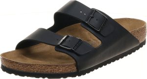 Men's Amalfi Leather Soft Footbed Arizona Sandals <div data-expanded="false" class="a-expander-content a-expander-partial-collapse-content"> <h3 class="product-facts-title"> Product details </h3> <div class="a-fixed-left-grid product-facts-detail"><div class="a-fixed-left-grid-inner" style="padding-left:140px"> <div class="a-fixed-left-grid-col a-col-left" style="width:140px;margin-left:-140px;float:left"> <span style="font-weight: 600"> <span class="a-color-base">Origin</span> </span> </div> <div class="a-fixed-left-grid-col a-col-right" style="padding-left:6%;float:left"> <span style="font-weight: 400"> <span class="a-color-base">Not Imported</span> </span> </div> </div></div> <div class="a-fixed-left-grid product-facts-detail"><div class="a-fixed-left-grid-inner" style="padding-left:140px"> <div class="a-fixed-left-grid-col a-col-left" style="width:140px;margin-left:-140px;float:left"> <span style="font-weight: 600"> <span class="a-color-base">Sole material</span> </span> </div> <div class="a-fixed-left-grid-col a-col-right" style="padding-left:6%;float:left"> <span style="font-weight: 400"> <span class="a-color-base">Foam, Cork, Suede, Rubber</span> </span> </div> </div></div> <div class="a-fixed-left-grid product-facts-detail"><div class="a-fixed-left-grid-inner" style="padding-left:140px"> <div class="a-fixed-left-grid-col a-col-left" style="width:140px;margin-left:-140px;float:left"> <span style="font-weight: 600"> <span class="a-color-base">Outer material</span> </span> </div> <div class="a-fixed-left-grid-col a-col-right" style="padding-left:6%;float:left"> <span style="font-weight: 400"> <span class="a-color-base">Suede</span> </span> </div> </div></div> <div class="a-fixed-left-grid product-facts-detail"><div class="a-fixed-left-grid-inner" style="padding-left:140px"> <div class="a-fixed-left-grid-col a-col-left" style="width:140px;margin-left:-140px;float:left"> <span style="font-weight: 600"> <span class="a-color-base">Closure type</span> </span> </div> <div class="a-fixed-left-grid-col a-col-right" style="padding-left:6%;float:left"> <span style="font-weight: 400"> <span class="a-color-base">Buckle</span> </span> </div> </div></div> <hr aria-hidden="true" class="a-spacing-base a-spacing-top-base a-divider-normal"> <h3 class="product-facts-title"> About this item </h3> <ul class="a-unordered-list a-vertical a-spacing-small"> <li><span class="a-list-item a-size-base a-color-base">Rubber sole</span></li> </ul> <ul class="a-unordered-list a-vertical a-spacing-small"> <li><span class="a-list-item a-size-base a-color-base">roomy toe box; lined with sued</span></li> </ul> <ul class="a-unordered-list a-vertical a-spacing-small"> <li><span class="a-list-item a-size-base a-color-base">features pronounced arch support with an extra layer of super soft foam cushioning</span></li> </ul> <ul class="a-unordered-list a-vertical a-spacing-small"> <li><span class="a-list-item a-size-base a-color-base">Contoured cork footbed conforms to the shape of your foot</span></li> </ul> </div>