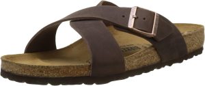 Men's Amalfi Leather Soft Footbed Arizona Sandals <div data-expanded="false" class="a-expander-content a-expander-partial-collapse-content"> <h3 class="product-facts-title"> Product details </h3> <div class="a-fixed-left-grid product-facts-detail"><div class="a-fixed-left-grid-inner" style="padding-left:140px"> <div class="a-fixed-left-grid-col a-col-left" style="width:140px;margin-left:-140px;float:left"> <span style="font-weight: 600"> <span class="a-color-base">Origin</span> </span> </div> <div class="a-fixed-left-grid-col a-col-right" style="padding-left:6%;float:left"> <span style="font-weight: 400"> <span class="a-color-base">Not Imported</span> </span> </div> </div></div> <div class="a-fixed-left-grid product-facts-detail"><div class="a-fixed-left-grid-inner" style="padding-left:140px"> <div class="a-fixed-left-grid-col a-col-left" style="width:140px;margin-left:-140px;float:left"> <span style="font-weight: 600"> <span class="a-color-base">Sole material</span> </span> </div> <div class="a-fixed-left-grid-col a-col-right" style="padding-left:6%;float:left"> <span style="font-weight: 400"> <span class="a-color-base">Foam, Cork, Suede, Rubber</span> </span> </div> </div></div> <div class="a-fixed-left-grid product-facts-detail"><div class="a-fixed-left-grid-inner" style="padding-left:140px"> <div class="a-fixed-left-grid-col a-col-left" style="width:140px;margin-left:-140px;float:left"> <span style="font-weight: 600"> <span class="a-color-base">Outer material</span> </span> </div> <div class="a-fixed-left-grid-col a-col-right" style="padding-left:6%;float:left"> <span style="font-weight: 400"> <span class="a-color-base">Suede</span> </span> </div> </div></div> <div class="a-fixed-left-grid product-facts-detail"><div class="a-fixed-left-grid-inner" style="padding-left:140px"> <div class="a-fixed-left-grid-col a-col-left" style="width:140px;margin-left:-140px;float:left"> <span style="font-weight: 600"> <span class="a-color-base">Closure type</span> </span> </div> <div class="a-fixed-left-grid-col a-col-right" style="padding-left:6%;float:left"> <span style="font-weight: 400"> <span class="a-color-base">Buckle</span> </span> </div> </div></div> <hr aria-hidden="true" class="a-spacing-base a-spacing-top-base a-divider-normal"> <h3 class="product-facts-title"> About this item </h3> <ul class="a-unordered-list a-vertical a-spacing-small"> <li><span class="a-list-item a-size-base a-color-base">Rubber sole</span></li> </ul> <ul class="a-unordered-list a-vertical a-spacing-small"> <li><span class="a-list-item a-size-base a-color-base">roomy toe box; lined with sued</span></li> </ul> <ul class="a-unordered-list a-vertical a-spacing-small"> <li><span class="a-list-item a-size-base a-color-base">features pronounced arch support with an extra layer of super soft foam cushioning</span></li> </ul> <ul class="a-unordered-list a-vertical a-spacing-small"> <li><span class="a-list-item a-size-base a-color-base">Contoured cork footbed conforms to the shape of your foot</span></li> </ul> </div>