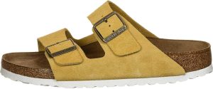 Men's Amalfi Leather Soft Footbed Arizona Sandals <div data-expanded="false" class="a-expander-content a-expander-partial-collapse-content"> <h3 class="product-facts-title"> Product details </h3> <div class="a-fixed-left-grid product-facts-detail"><div class="a-fixed-left-grid-inner" style="padding-left:140px"> <div class="a-fixed-left-grid-col a-col-left" style="width:140px;margin-left:-140px;float:left"> <span style="font-weight: 600"> <span class="a-color-base">Origin</span> </span> </div> <div class="a-fixed-left-grid-col a-col-right" style="padding-left:6%;float:left"> <span style="font-weight: 400"> <span class="a-color-base">Not Imported</span> </span> </div> </div></div> <div class="a-fixed-left-grid product-facts-detail"><div class="a-fixed-left-grid-inner" style="padding-left:140px"> <div class="a-fixed-left-grid-col a-col-left" style="width:140px;margin-left:-140px;float:left"> <span style="font-weight: 600"> <span class="a-color-base">Sole material</span> </span> </div> <div class="a-fixed-left-grid-col a-col-right" style="padding-left:6%;float:left"> <span style="font-weight: 400"> <span class="a-color-base">Foam, Cork, Suede, Rubber</span> </span> </div> </div></div> <div class="a-fixed-left-grid product-facts-detail"><div class="a-fixed-left-grid-inner" style="padding-left:140px"> <div class="a-fixed-left-grid-col a-col-left" style="width:140px;margin-left:-140px;float:left"> <span style="font-weight: 600"> <span class="a-color-base">Outer material</span> </span> </div> <div class="a-fixed-left-grid-col a-col-right" style="padding-left:6%;float:left"> <span style="font-weight: 400"> <span class="a-color-base">Suede</span> </span> </div> </div></div> <div class="a-fixed-left-grid product-facts-detail"><div class="a-fixed-left-grid-inner" style="padding-left:140px"> <div class="a-fixed-left-grid-col a-col-left" style="width:140px;margin-left:-140px;float:left"> <span style="font-weight: 600"> <span class="a-color-base">Closure type</span> </span> </div> <div class="a-fixed-left-grid-col a-col-right" style="padding-left:6%;float:left"> <span style="font-weight: 400"> <span class="a-color-base">Buckle</span> </span> </div> </div></div> <hr aria-hidden="true" class="a-spacing-base a-spacing-top-base a-divider-normal"> <h3 class="product-facts-title"> About this item </h3> <ul class="a-unordered-list a-vertical a-spacing-small"> <li><span class="a-list-item a-size-base a-color-base">Rubber sole</span></li> </ul> <ul class="a-unordered-list a-vertical a-spacing-small"> <li><span class="a-list-item a-size-base a-color-base">roomy toe box; lined with sued</span></li> </ul> <ul class="a-unordered-list a-vertical a-spacing-small"> <li><span class="a-list-item a-size-base a-color-base">features pronounced arch support with an extra layer of super soft foam cushioning</span></li> </ul> <ul class="a-unordered-list a-vertical a-spacing-small"> <li><span class="a-list-item a-size-base a-color-base">Contoured cork footbed conforms to the shape of your foot</span></li> </ul> </div>