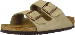 Men's Amalfi Leather Soft Footbed Arizona Sandals <div data-expanded="false" class="a-expander-content a-expander-partial-collapse-content"> <h3 class="product-facts-title"> Product details </h3> <div class="a-fixed-left-grid product-facts-detail"><div class="a-fixed-left-grid-inner" style="padding-left:140px"> <div class="a-fixed-left-grid-col a-col-left" style="width:140px;margin-left:-140px;float:left"> <span style="font-weight: 600"> <span class="a-color-base">Origin</span> </span> </div> <div class="a-fixed-left-grid-col a-col-right" style="padding-left:6%;float:left"> <span style="font-weight: 400"> <span class="a-color-base">Not Imported</span> </span> </div> </div></div> <div class="a-fixed-left-grid product-facts-detail"><div class="a-fixed-left-grid-inner" style="padding-left:140px"> <div class="a-fixed-left-grid-col a-col-left" style="width:140px;margin-left:-140px;float:left"> <span style="font-weight: 600"> <span class="a-color-base">Sole material</span> </span> </div> <div class="a-fixed-left-grid-col a-col-right" style="padding-left:6%;float:left"> <span style="font-weight: 400"> <span class="a-color-base">Foam, Cork, Suede, Rubber</span> </span> </div> </div></div> <div class="a-fixed-left-grid product-facts-detail"><div class="a-fixed-left-grid-inner" style="padding-left:140px"> <div class="a-fixed-left-grid-col a-col-left" style="width:140px;margin-left:-140px;float:left"> <span style="font-weight: 600"> <span class="a-color-base">Outer material</span> </span> </div> <div class="a-fixed-left-grid-col a-col-right" style="padding-left:6%;float:left"> <span style="font-weight: 400"> <span class="a-color-base">Suede</span> </span> </div> </div></div> <div class="a-fixed-left-grid product-facts-detail"><div class="a-fixed-left-grid-inner" style="padding-left:140px"> <div class="a-fixed-left-grid-col a-col-left" style="width:140px;margin-left:-140px;float:left"> <span style="font-weight: 600"> <span class="a-color-base">Closure type</span> </span> </div> <div class="a-fixed-left-grid-col a-col-right" style="padding-left:6%;float:left"> <span style="font-weight: 400"> <span class="a-color-base">Buckle</span> </span> </div> </div></div> <hr aria-hidden="true" class="a-spacing-base a-spacing-top-base a-divider-normal"> <h3 class="product-facts-title"> About this item </h3> <ul class="a-unordered-list a-vertical a-spacing-small"> <li><span class="a-list-item a-size-base a-color-base">Rubber sole</span></li> </ul> <ul class="a-unordered-list a-vertical a-spacing-small"> <li><span class="a-list-item a-size-base a-color-base">roomy toe box; lined with sued</span></li> </ul> <ul class="a-unordered-list a-vertical a-spacing-small"> <li><span class="a-list-item a-size-base a-color-base">features pronounced arch support with an extra layer of super soft foam cushioning</span></li> </ul> <ul class="a-unordered-list a-vertical a-spacing-small"> <li><span class="a-list-item a-size-base a-color-base">Contoured cork footbed conforms to the shape of your foot</span></li> </ul> </div>