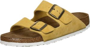 Men's Amalfi Leather Soft Footbed Arizona Sandals <div data-expanded="false" class="a-expander-content a-expander-partial-collapse-content"> <h3 class="product-facts-title"> Product details </h3> <div class="a-fixed-left-grid product-facts-detail"><div class="a-fixed-left-grid-inner" style="padding-left:140px"> <div class="a-fixed-left-grid-col a-col-left" style="width:140px;margin-left:-140px;float:left"> <span style="font-weight: 600"> <span class="a-color-base">Origin</span> </span> </div> <div class="a-fixed-left-grid-col a-col-right" style="padding-left:6%;float:left"> <span style="font-weight: 400"> <span class="a-color-base">Not Imported</span> </span> </div> </div></div> <div class="a-fixed-left-grid product-facts-detail"><div class="a-fixed-left-grid-inner" style="padding-left:140px"> <div class="a-fixed-left-grid-col a-col-left" style="width:140px;margin-left:-140px;float:left"> <span style="font-weight: 600"> <span class="a-color-base">Sole material</span> </span> </div> <div class="a-fixed-left-grid-col a-col-right" style="padding-left:6%;float:left"> <span style="font-weight: 400"> <span class="a-color-base">Foam, Cork, Suede, Rubber</span> </span> </div> </div></div> <div class="a-fixed-left-grid product-facts-detail"><div class="a-fixed-left-grid-inner" style="padding-left:140px"> <div class="a-fixed-left-grid-col a-col-left" style="width:140px;margin-left:-140px;float:left"> <span style="font-weight: 600"> <span class="a-color-base">Outer material</span> </span> </div> <div class="a-fixed-left-grid-col a-col-right" style="padding-left:6%;float:left"> <span style="font-weight: 400"> <span class="a-color-base">Suede</span> </span> </div> </div></div> <div class="a-fixed-left-grid product-facts-detail"><div class="a-fixed-left-grid-inner" style="padding-left:140px"> <div class="a-fixed-left-grid-col a-col-left" style="width:140px;margin-left:-140px;float:left"> <span style="font-weight: 600"> <span class="a-color-base">Closure type</span> </span> </div> <div class="a-fixed-left-grid-col a-col-right" style="padding-left:6%;float:left"> <span style="font-weight: 400"> <span class="a-color-base">Buckle</span> </span> </div> </div></div> <hr aria-hidden="true" class="a-spacing-base a-spacing-top-base a-divider-normal"> <h3 class="product-facts-title"> About this item </h3> <ul class="a-unordered-list a-vertical a-spacing-small"> <li><span class="a-list-item a-size-base a-color-base">Rubber sole</span></li> </ul> <ul class="a-unordered-list a-vertical a-spacing-small"> <li><span class="a-list-item a-size-base a-color-base">roomy toe box; lined with sued</span></li> </ul> <ul class="a-unordered-list a-vertical a-spacing-small"> <li><span class="a-list-item a-size-base a-color-base">features pronounced arch support with an extra layer of super soft foam cushioning</span></li> </ul> <ul class="a-unordered-list a-vertical a-spacing-small"> <li><span class="a-list-item a-size-base a-color-base">Contoured cork footbed conforms to the shape of your foot</span></li> </ul> </div>