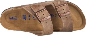 Men's Amalfi Leather Soft Footbed Arizona Sandals <div data-expanded="false" class="a-expander-content a-expander-partial-collapse-content"> <h3 class="product-facts-title"> Product details </h3> <div class="a-fixed-left-grid product-facts-detail"><div class="a-fixed-left-grid-inner" style="padding-left:140px"> <div class="a-fixed-left-grid-col a-col-left" style="width:140px;margin-left:-140px;float:left"> <span style="font-weight: 600"> <span class="a-color-base">Origin</span> </span> </div> <div class="a-fixed-left-grid-col a-col-right" style="padding-left:6%;float:left"> <span style="font-weight: 400"> <span class="a-color-base">Not Imported</span> </span> </div> </div></div> <div class="a-fixed-left-grid product-facts-detail"><div class="a-fixed-left-grid-inner" style="padding-left:140px"> <div class="a-fixed-left-grid-col a-col-left" style="width:140px;margin-left:-140px;float:left"> <span style="font-weight: 600"> <span class="a-color-base">Sole material</span> </span> </div> <div class="a-fixed-left-grid-col a-col-right" style="padding-left:6%;float:left"> <span style="font-weight: 400"> <span class="a-color-base">Foam, Cork, Suede, Rubber</span> </span> </div> </div></div> <div class="a-fixed-left-grid product-facts-detail"><div class="a-fixed-left-grid-inner" style="padding-left:140px"> <div class="a-fixed-left-grid-col a-col-left" style="width:140px;margin-left:-140px;float:left"> <span style="font-weight: 600"> <span class="a-color-base">Outer material</span> </span> </div> <div class="a-fixed-left-grid-col a-col-right" style="padding-left:6%;float:left"> <span style="font-weight: 400"> <span class="a-color-base">Suede</span> </span> </div> </div></div> <div class="a-fixed-left-grid product-facts-detail"><div class="a-fixed-left-grid-inner" style="padding-left:140px"> <div class="a-fixed-left-grid-col a-col-left" style="width:140px;margin-left:-140px;float:left"> <span style="font-weight: 600"> <span class="a-color-base">Closure type</span> </span> </div> <div class="a-fixed-left-grid-col a-col-right" style="padding-left:6%;float:left"> <span style="font-weight: 400"> <span class="a-color-base">Buckle</span> </span> </div> </div></div> <hr aria-hidden="true" class="a-spacing-base a-spacing-top-base a-divider-normal"> <h3 class="product-facts-title"> About this item </h3> <ul class="a-unordered-list a-vertical a-spacing-small"> <li><span class="a-list-item a-size-base a-color-base">Rubber sole</span></li> </ul> <ul class="a-unordered-list a-vertical a-spacing-small"> <li><span class="a-list-item a-size-base a-color-base">roomy toe box; lined with sued</span></li> </ul> <ul class="a-unordered-list a-vertical a-spacing-small"> <li><span class="a-list-item a-size-base a-color-base">features pronounced arch support with an extra layer of super soft foam cushioning</span></li> </ul> <ul class="a-unordered-list a-vertical a-spacing-small"> <li><span class="a-list-item a-size-base a-color-base">Contoured cork footbed conforms to the shape of your foot</span></li> </ul> </div>