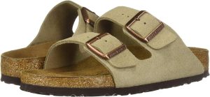 Men's Amalfi Leather Soft Footbed Arizona Sandals <div data-expanded="false" class="a-expander-content a-expander-partial-collapse-content"> <h3 class="product-facts-title"> Product details </h3> <div class="a-fixed-left-grid product-facts-detail"><div class="a-fixed-left-grid-inner" style="padding-left:140px"> <div class="a-fixed-left-grid-col a-col-left" style="width:140px;margin-left:-140px;float:left"> <span style="font-weight: 600"> <span class="a-color-base">Origin</span> </span> </div> <div class="a-fixed-left-grid-col a-col-right" style="padding-left:6%;float:left"> <span style="font-weight: 400"> <span class="a-color-base">Not Imported</span> </span> </div> </div></div> <div class="a-fixed-left-grid product-facts-detail"><div class="a-fixed-left-grid-inner" style="padding-left:140px"> <div class="a-fixed-left-grid-col a-col-left" style="width:140px;margin-left:-140px;float:left"> <span style="font-weight: 600"> <span class="a-color-base">Sole material</span> </span> </div> <div class="a-fixed-left-grid-col a-col-right" style="padding-left:6%;float:left"> <span style="font-weight: 400"> <span class="a-color-base">Foam, Cork, Suede, Rubber</span> </span> </div> </div></div> <div class="a-fixed-left-grid product-facts-detail"><div class="a-fixed-left-grid-inner" style="padding-left:140px"> <div class="a-fixed-left-grid-col a-col-left" style="width:140px;margin-left:-140px;float:left"> <span style="font-weight: 600"> <span class="a-color-base">Outer material</span> </span> </div> <div class="a-fixed-left-grid-col a-col-right" style="padding-left:6%;float:left"> <span style="font-weight: 400"> <span class="a-color-base">Suede</span> </span> </div> </div></div> <div class="a-fixed-left-grid product-facts-detail"><div class="a-fixed-left-grid-inner" style="padding-left:140px"> <div class="a-fixed-left-grid-col a-col-left" style="width:140px;margin-left:-140px;float:left"> <span style="font-weight: 600"> <span class="a-color-base">Closure type</span> </span> </div> <div class="a-fixed-left-grid-col a-col-right" style="padding-left:6%;float:left"> <span style="font-weight: 400"> <span class="a-color-base">Buckle</span> </span> </div> </div></div> <hr aria-hidden="true" class="a-spacing-base a-spacing-top-base a-divider-normal"> <h3 class="product-facts-title"> About this item </h3> <ul class="a-unordered-list a-vertical a-spacing-small"> <li><span class="a-list-item a-size-base a-color-base">Rubber sole</span></li> </ul> <ul class="a-unordered-list a-vertical a-spacing-small"> <li><span class="a-list-item a-size-base a-color-base">roomy toe box; lined with sued</span></li> </ul> <ul class="a-unordered-list a-vertical a-spacing-small"> <li><span class="a-list-item a-size-base a-color-base">features pronounced arch support with an extra layer of super soft foam cushioning</span></li> </ul> <ul class="a-unordered-list a-vertical a-spacing-small"> <li><span class="a-list-item a-size-base a-color-base">Contoured cork footbed conforms to the shape of your foot</span></li> </ul> </div>